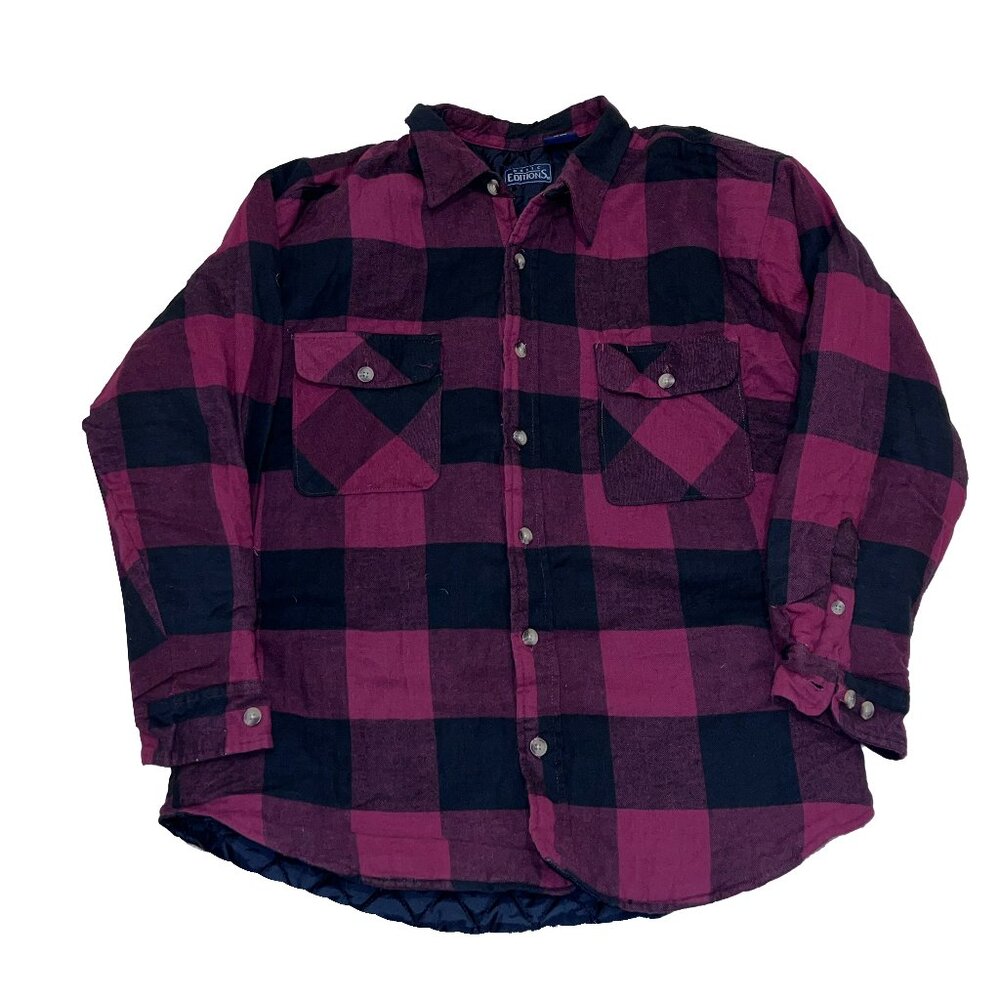 Vintage Basic Editions Lined Flannel Size Large M… - image 1